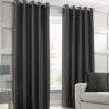 Silk Curtains black
