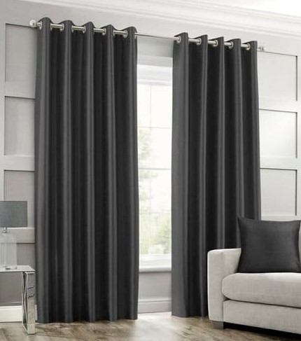 Silk Curtains black