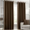 Silk Curtains Brown