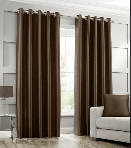 Silk Curtains Brown