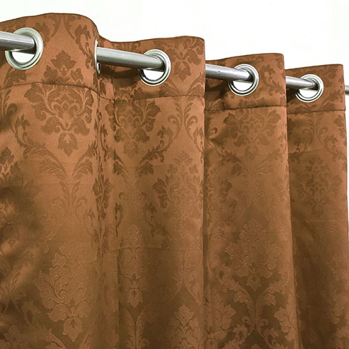 Self Jacquard curtains copper