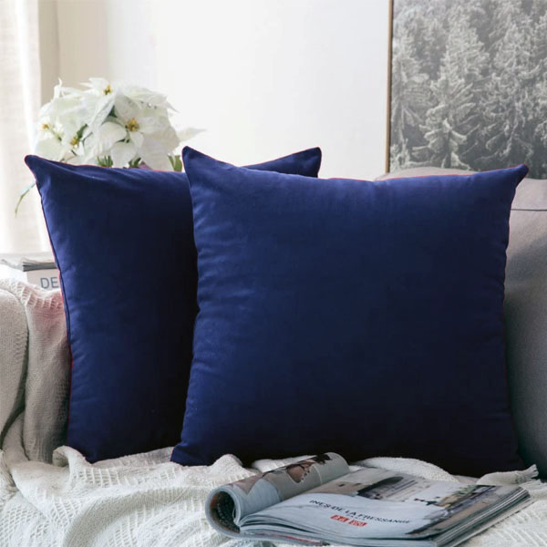 Velvet Cushion Covers blue
