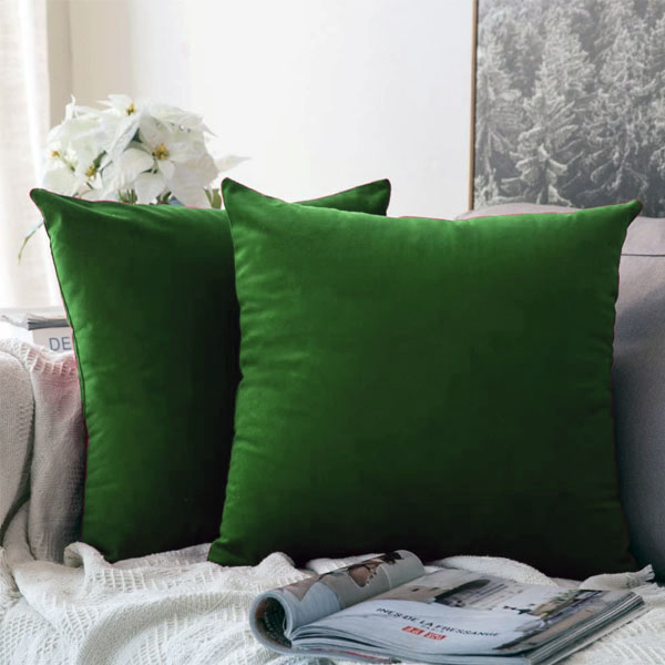 Velvet Cushion Covers Green 1
