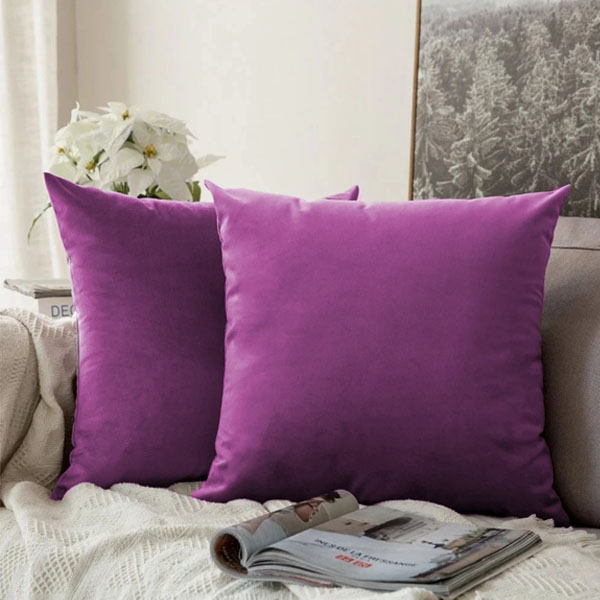 Velvet Cushion Covers purple