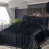 Self Design Velvet Bedsheet black