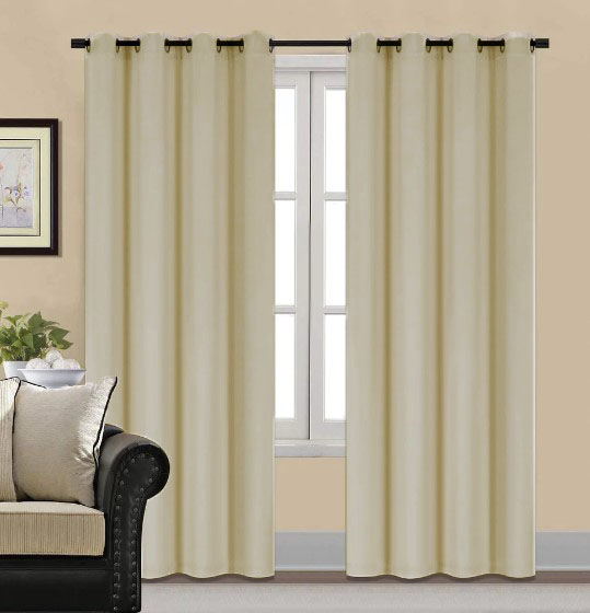 plain velvet curtains Cream