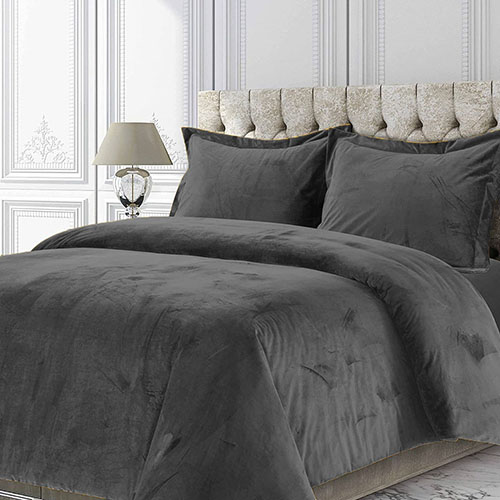Velvet Flat Bed Sheet grey