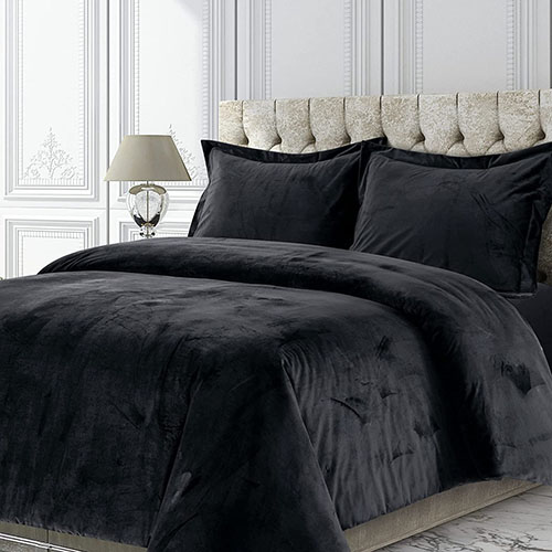 Velvet Flat Bed Sheet black