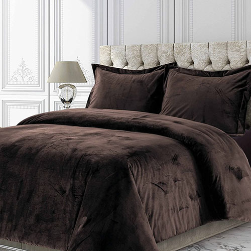 Velvet Flat Bed Sheet brown