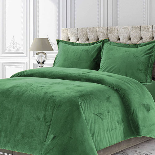 Velvet Flat Bed Sheet green