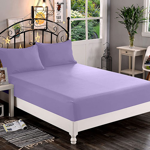 Cotton Fitted Sheet-Lavendar