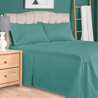 Plain Rich Cotton BedSheet Teal