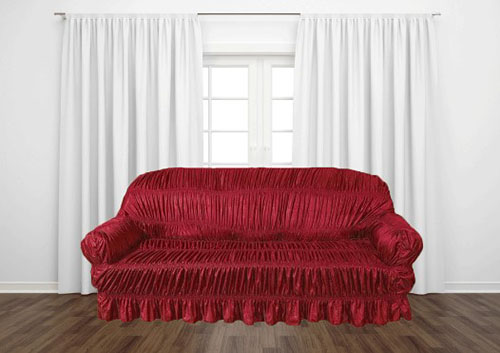 Jersey Sofa Cover maroon