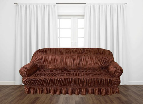 Jersey Sofa Cover brown