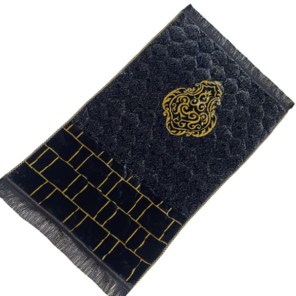 Traditional quilted prayer mats grey golden