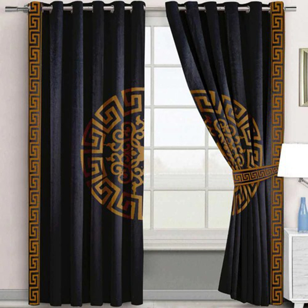 Luxury Velvet Splendid Curtains black copper