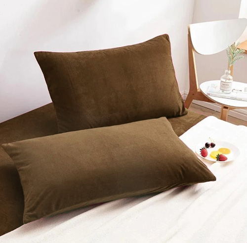 Velvet pillow cover Brown