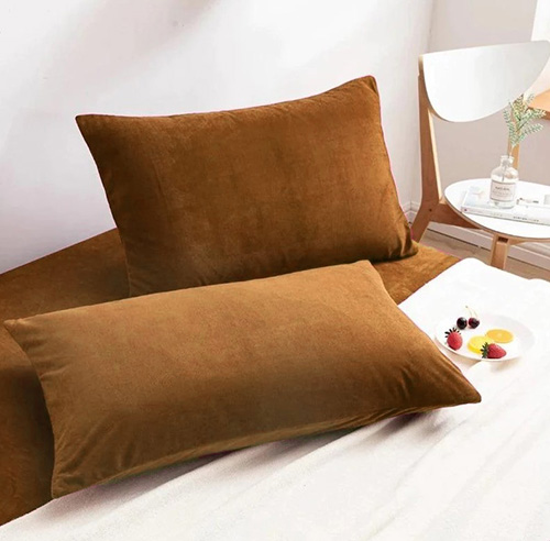 Velvet pillow cover Copper