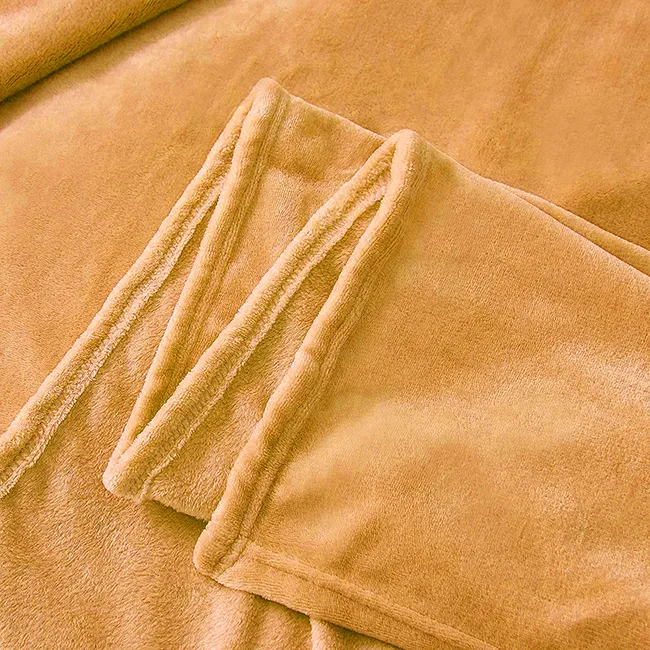 Flannel Fleece Blanket-Gold