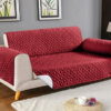 Ultrasonic quilted sofa runner maroon