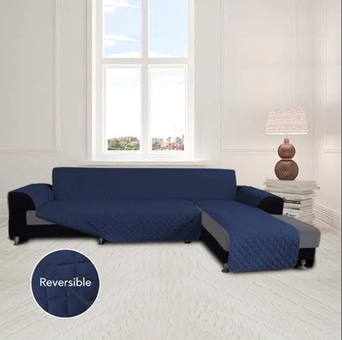 L-Shape Sofa Covers navy blue