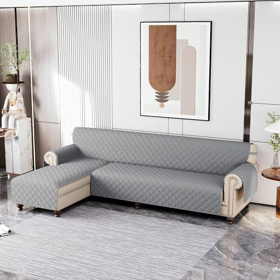 L-Shape Sofa Covers Grey