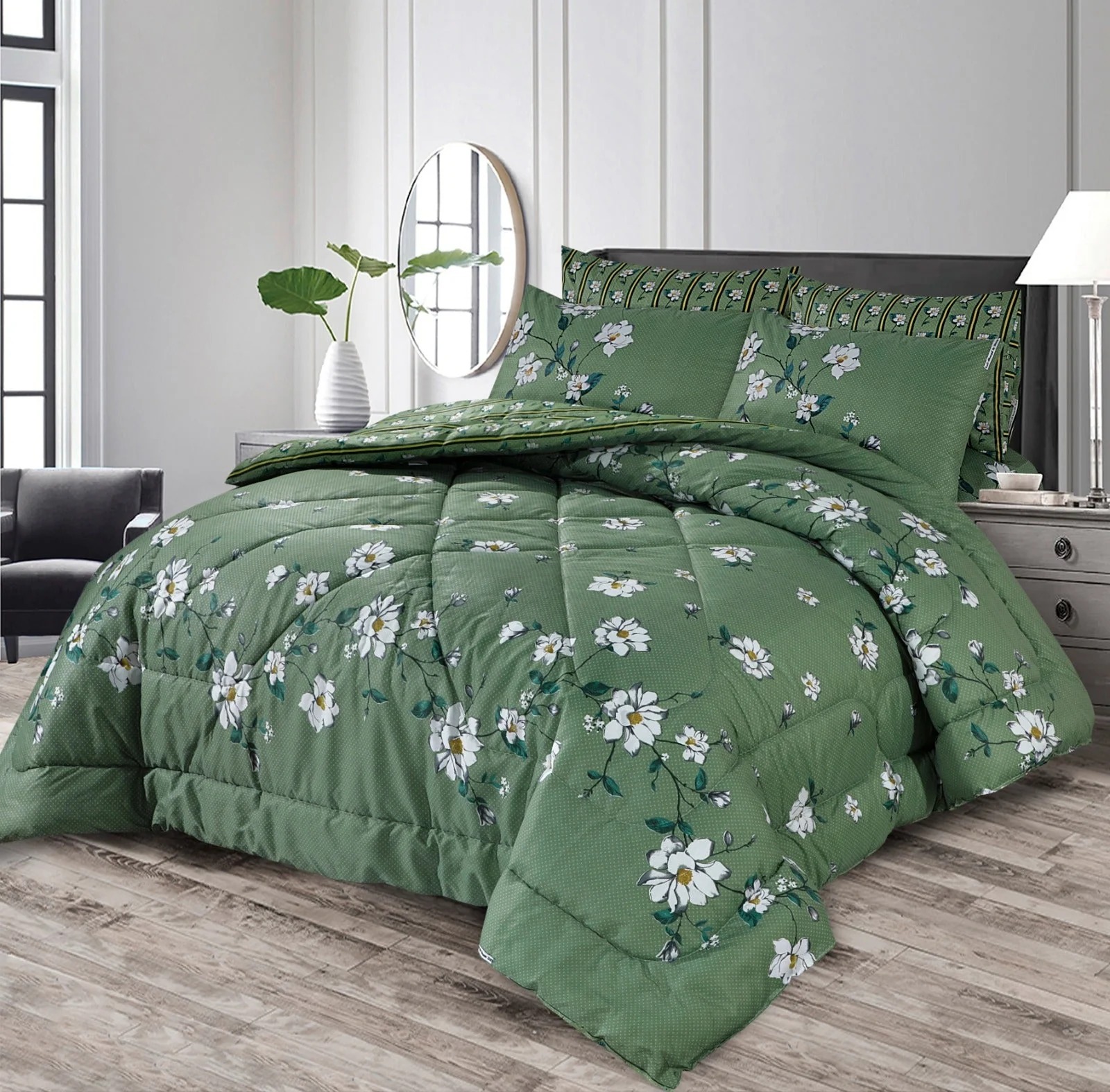 Quilted Comforter Set-112