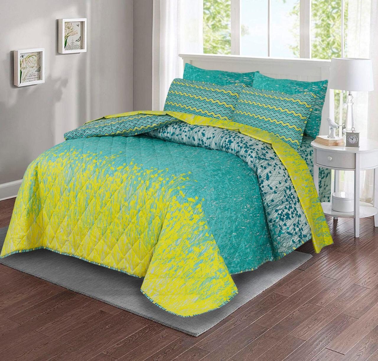 Quilted Comforter Set-124