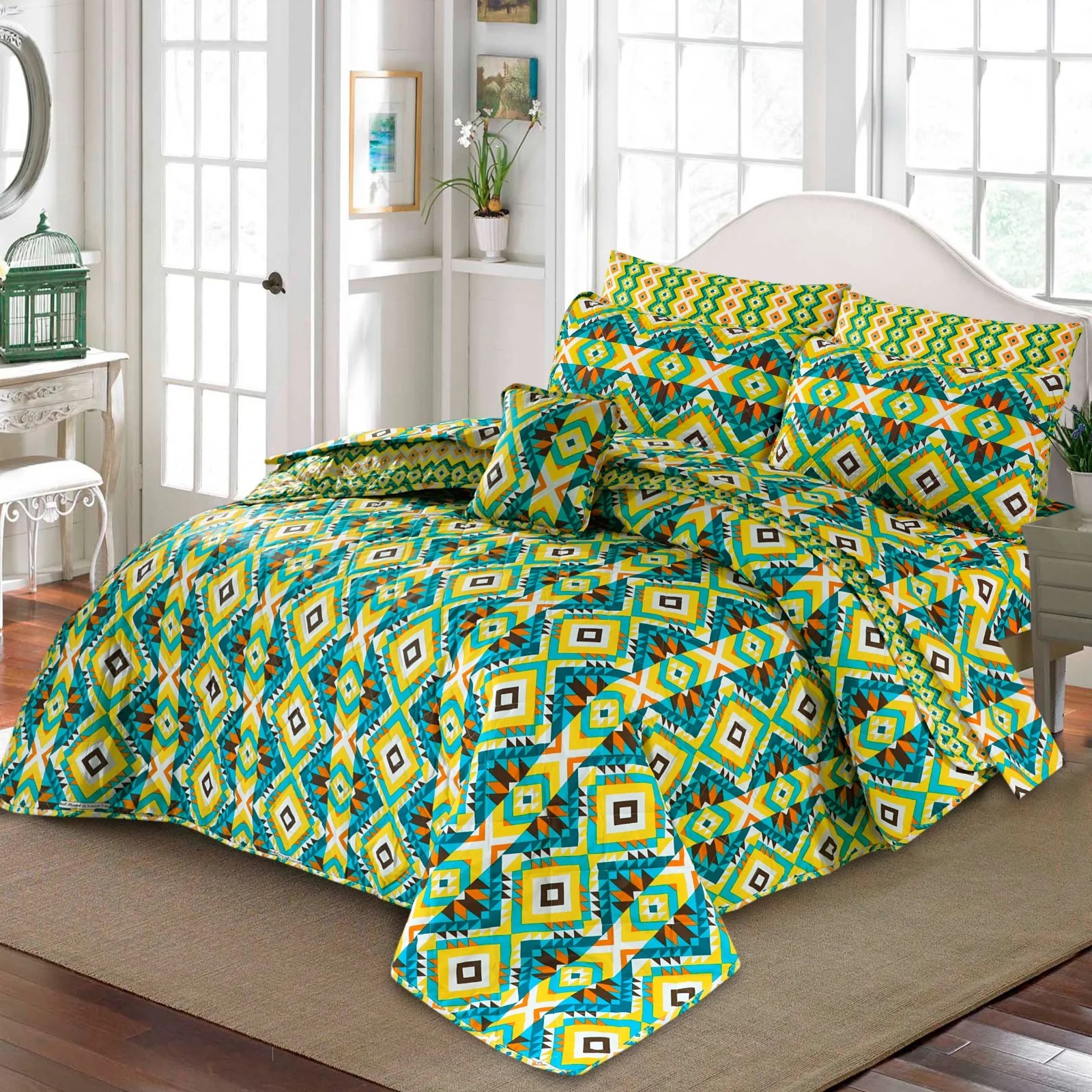 Quilted Comforter Set-129