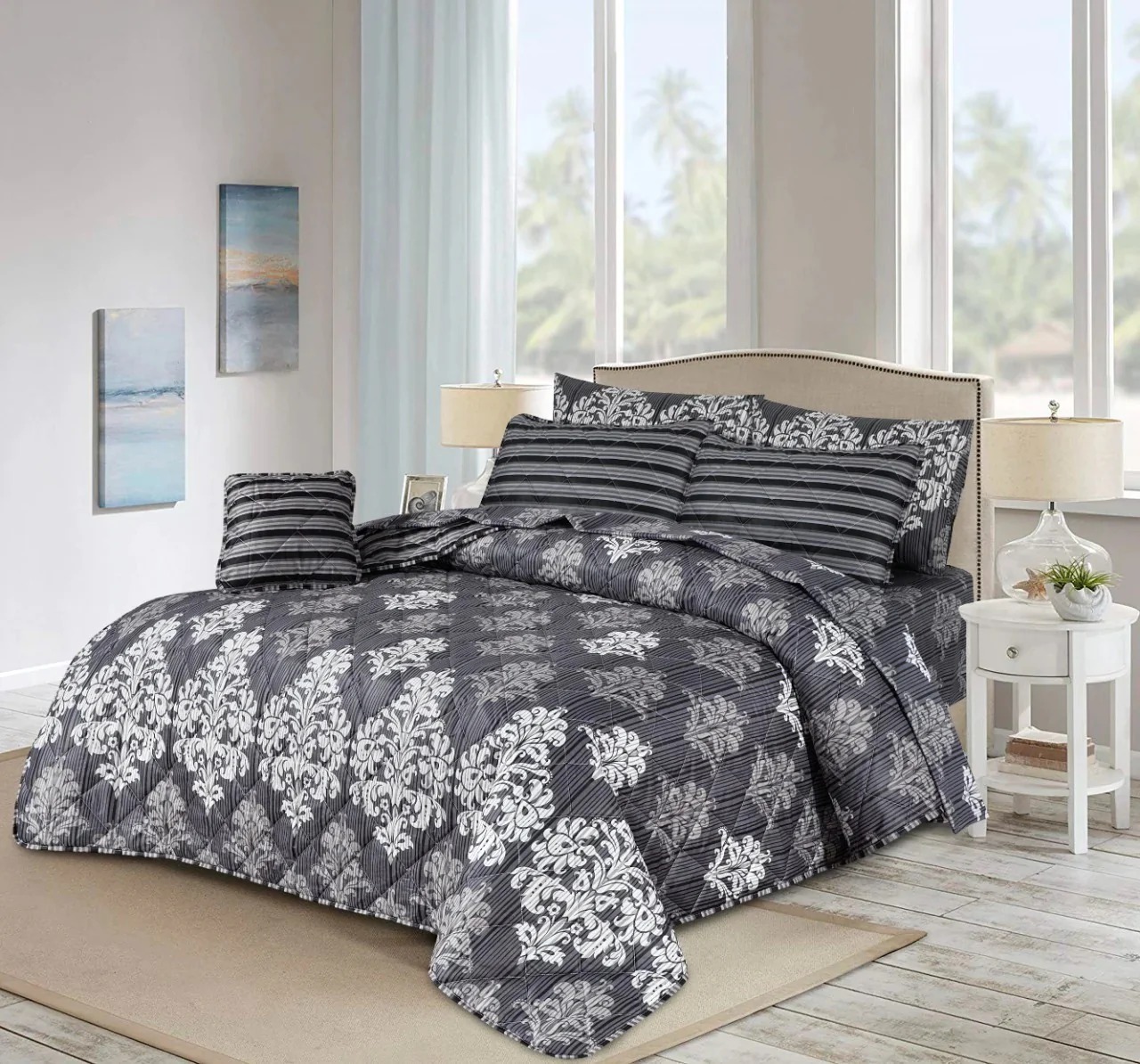Quilted Comforter Set-135