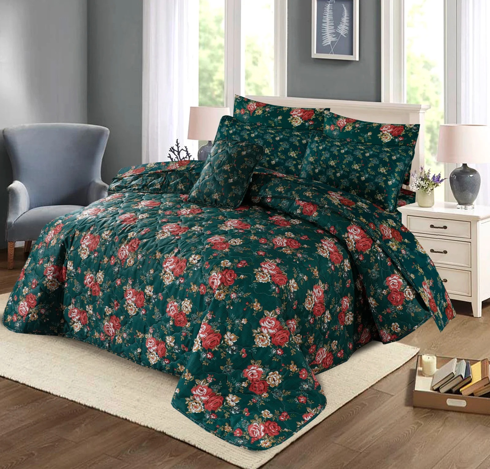 Quilted Comforter Set-138