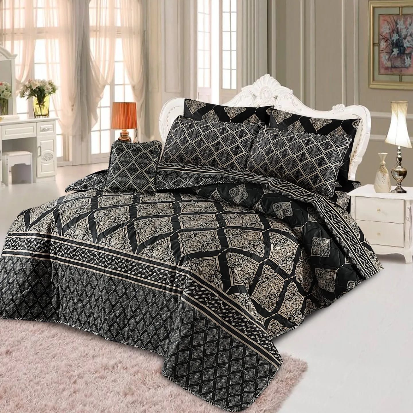 Quilted Comforter Set-143