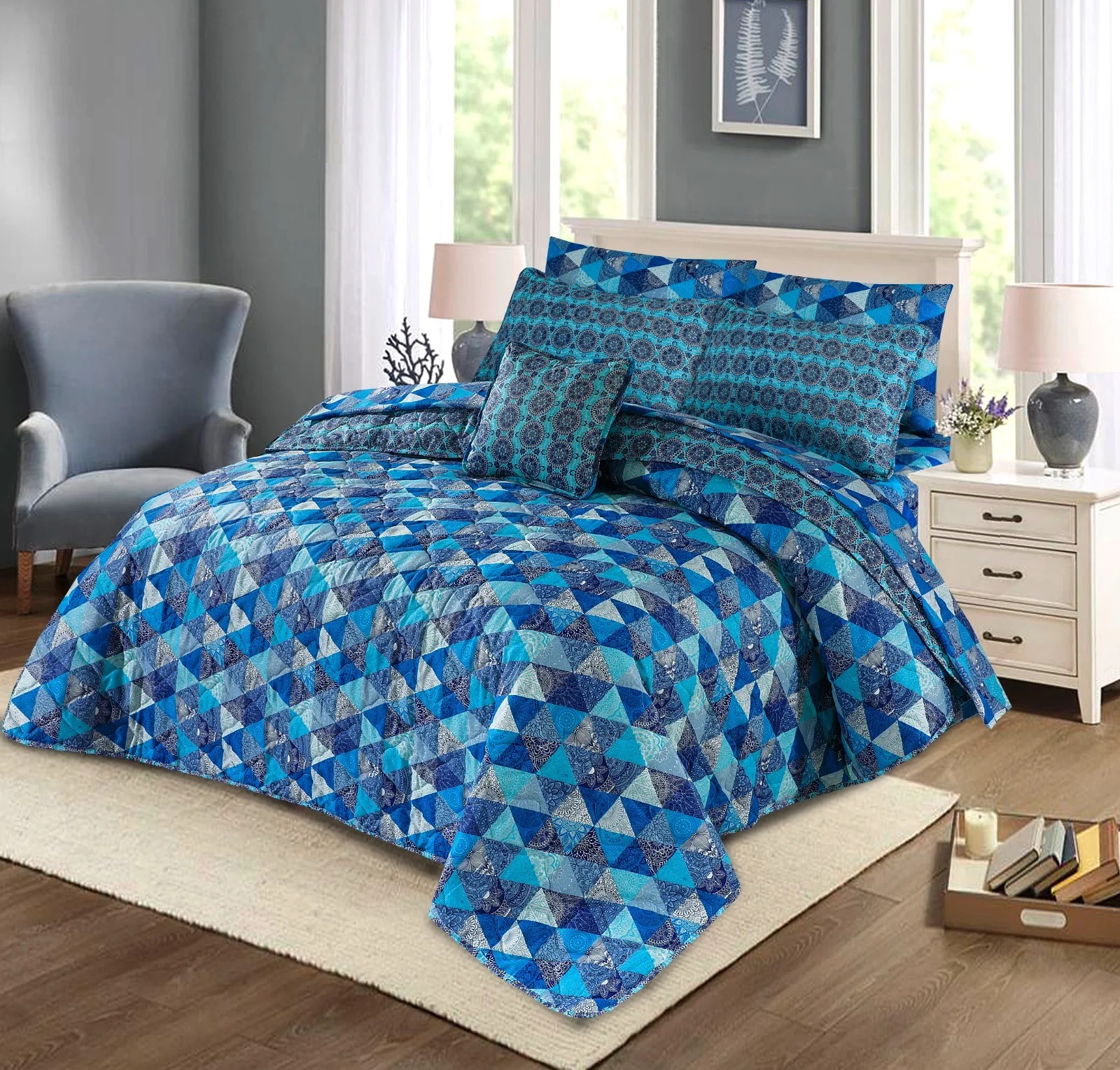 Quilted Comforter Set-144