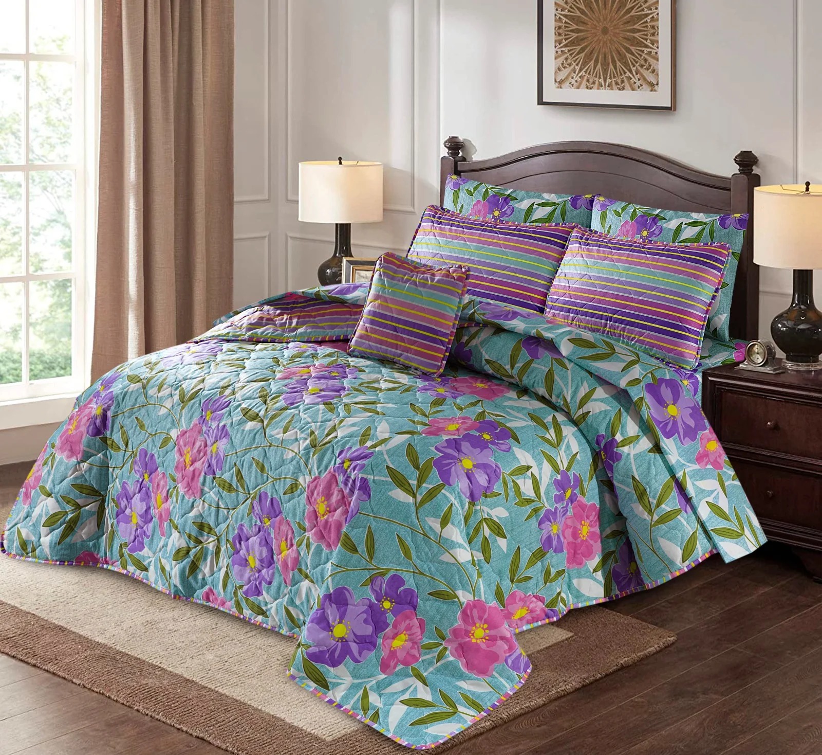 Quilted Comforter Set-149