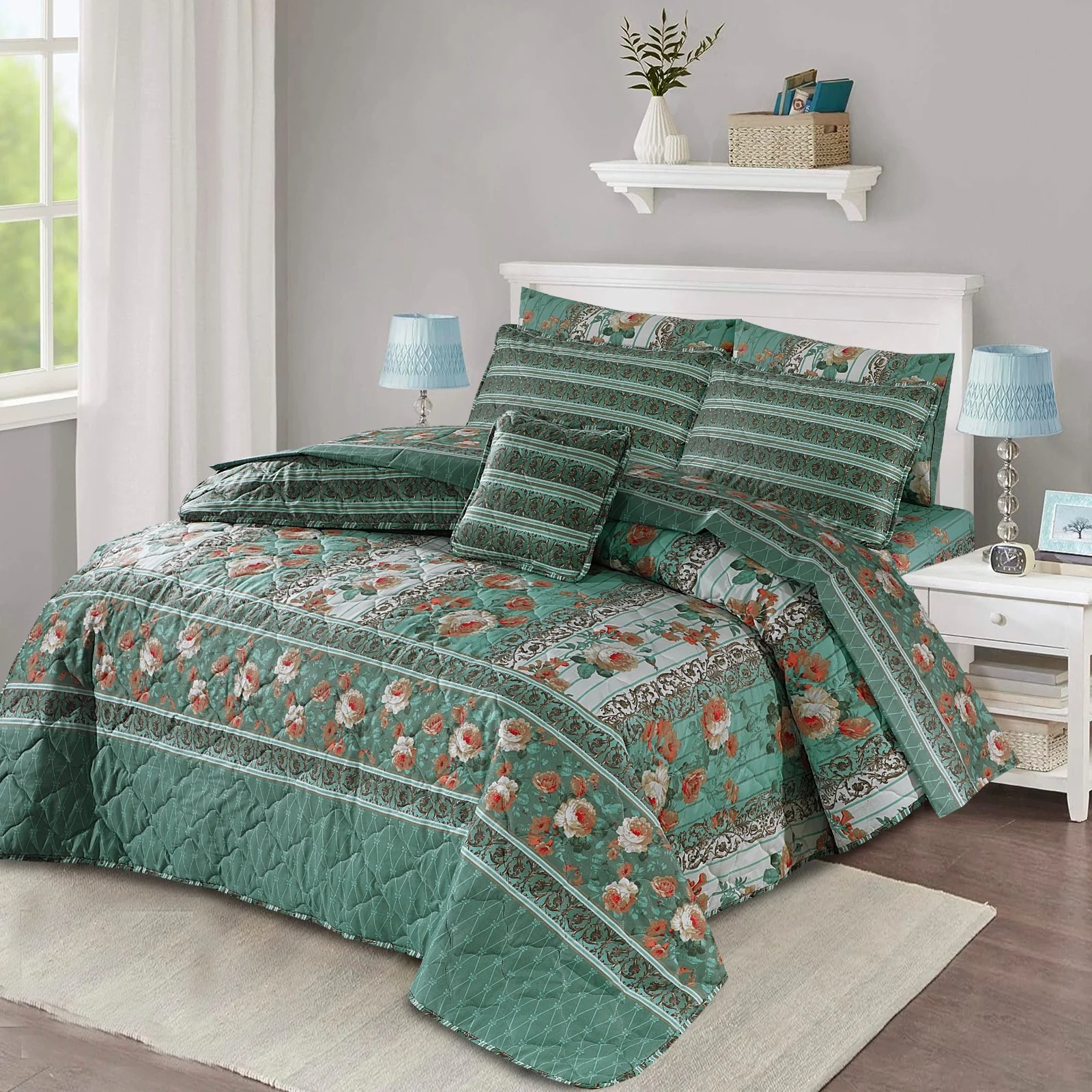 Quilted Comforter Set-152
