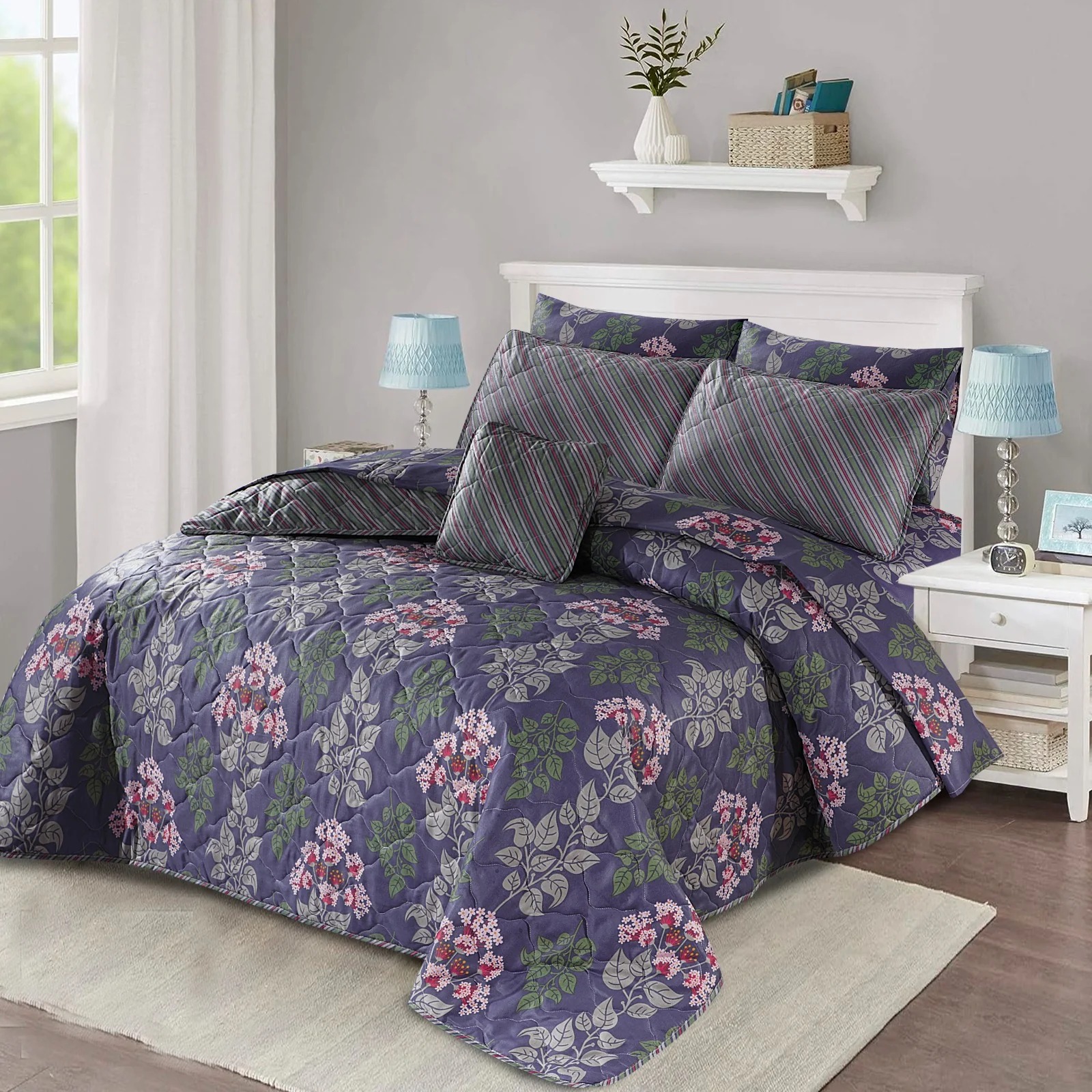 Quilted Comforter Set-154