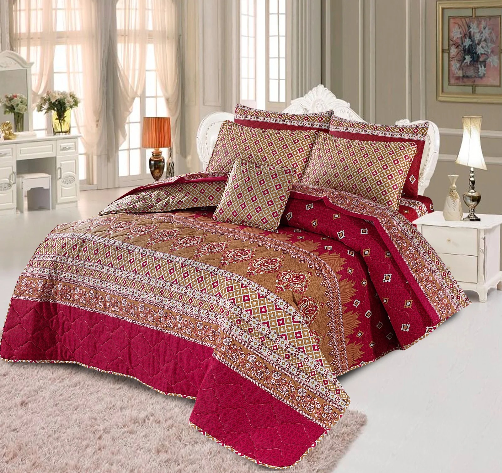 Quilted Comforter Set-161