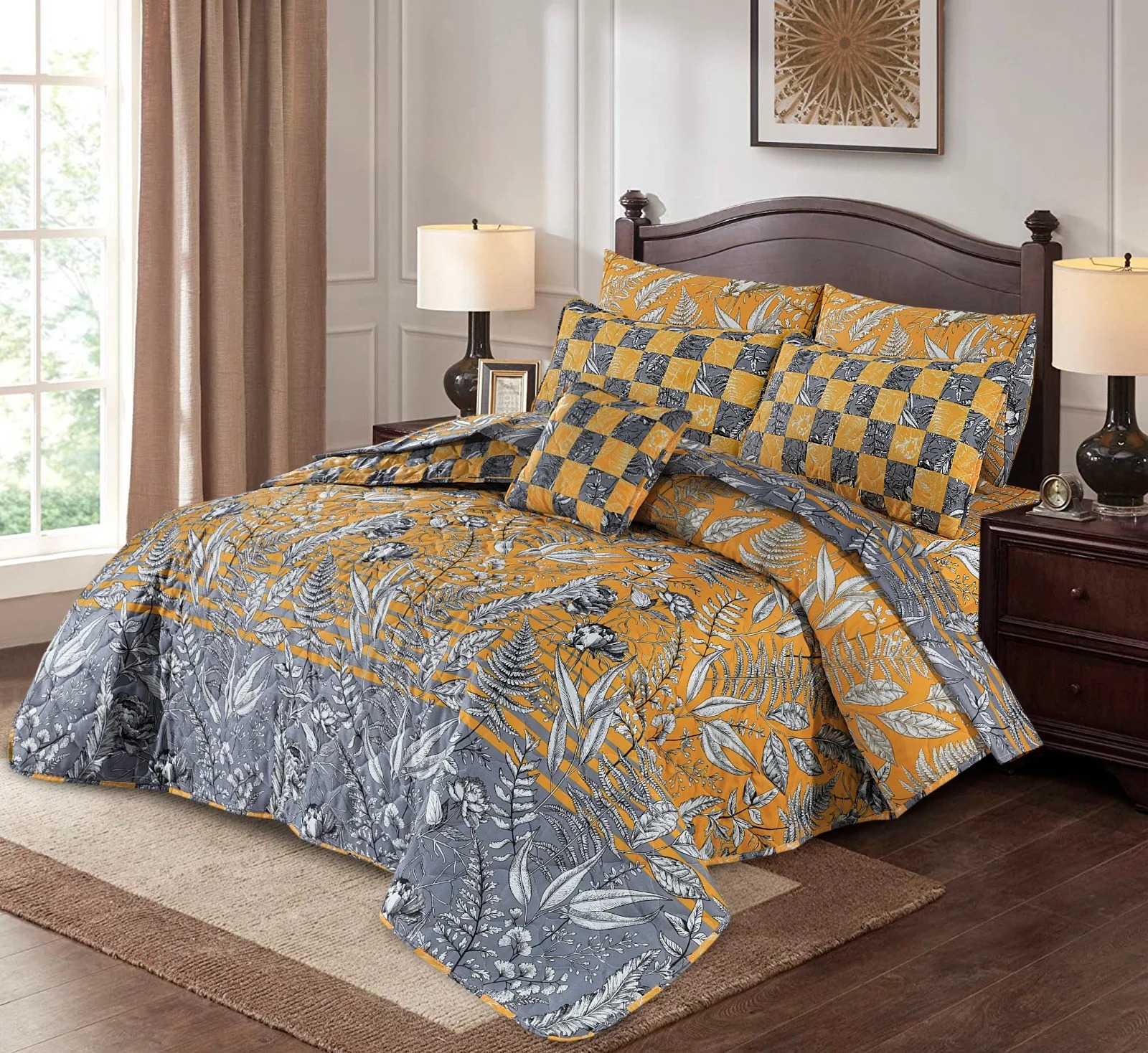 Quilted Comforter Set-164