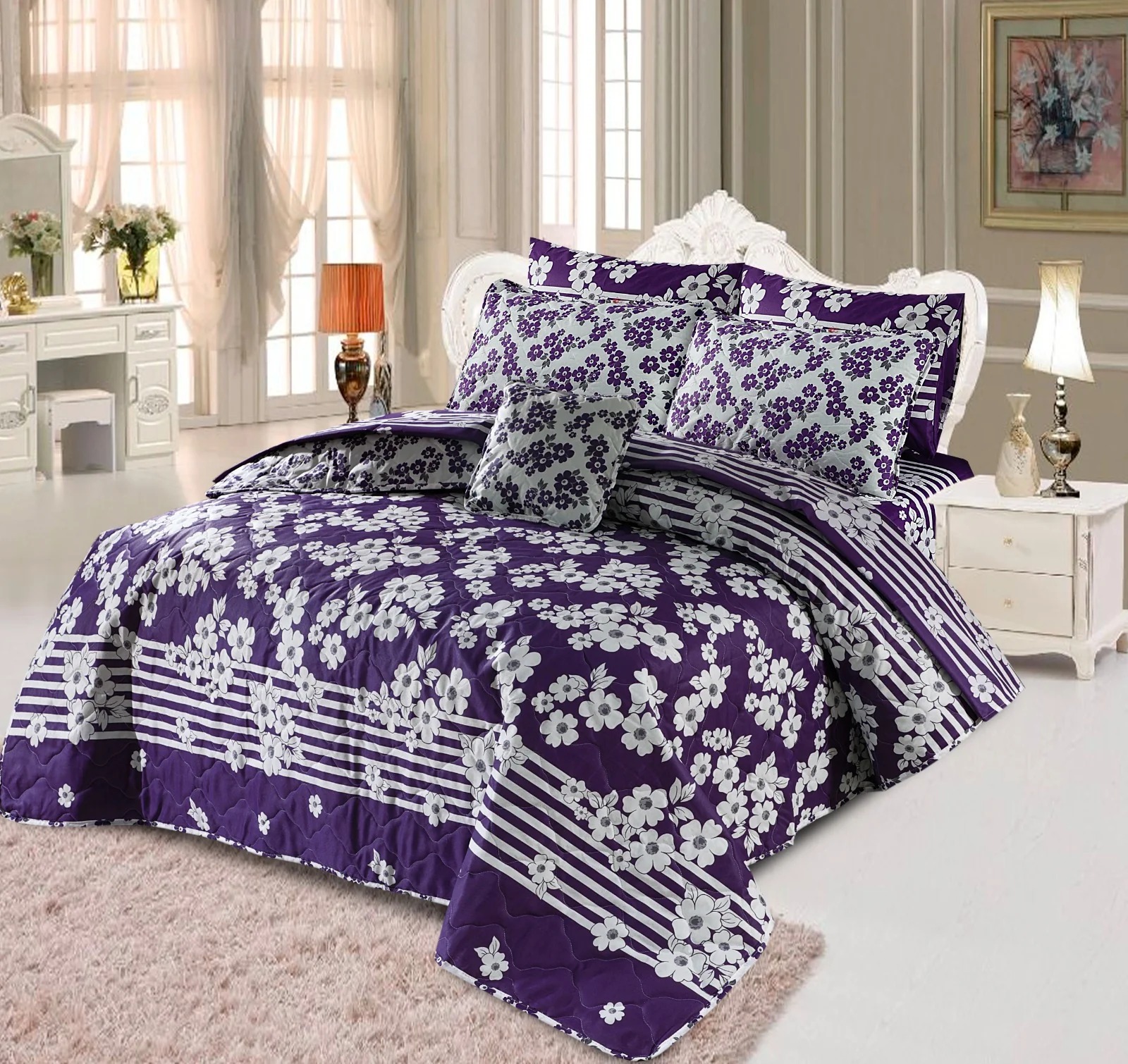 Quilted Comforter Set-165