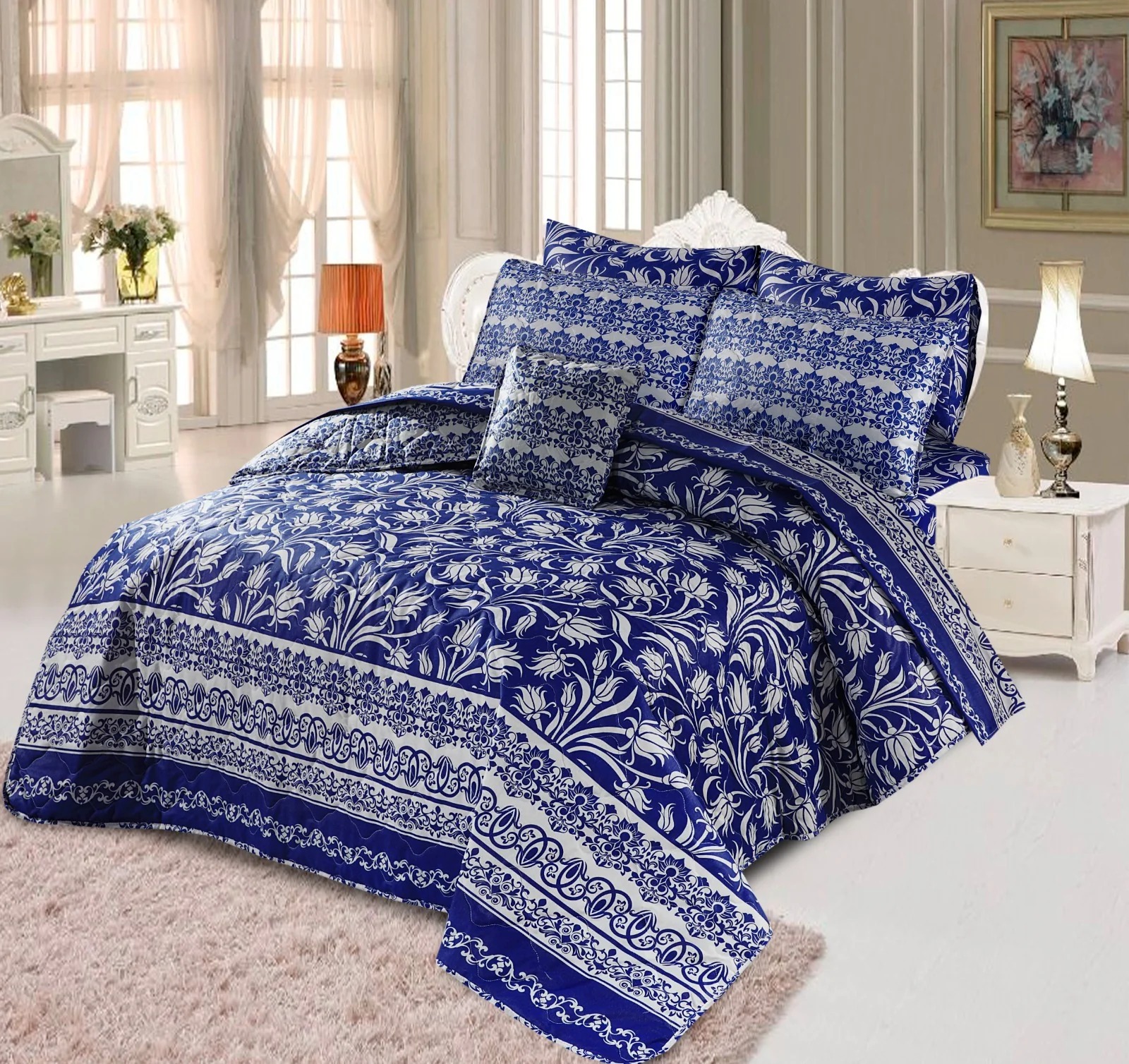 Quilted Comforter Set-166