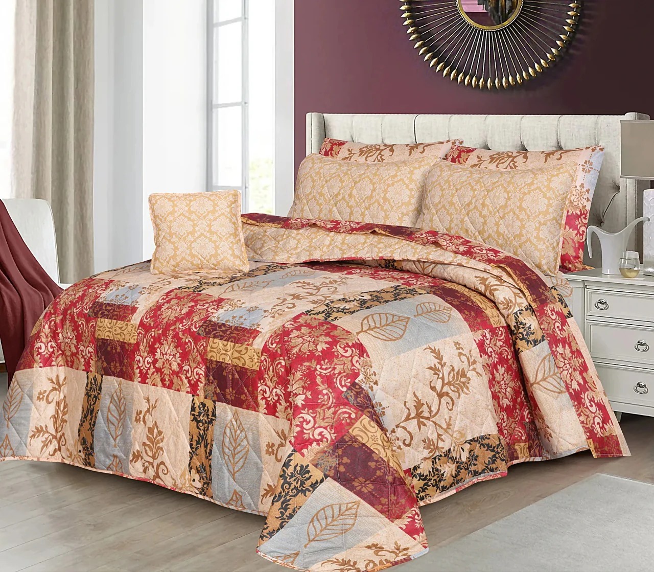 Quilted Comforter Set-109